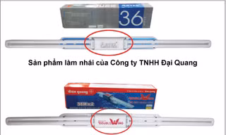 Tạm giữ hơn nghìn bộ đèn huỳnh quang nhái thương hiệu Điện Quang