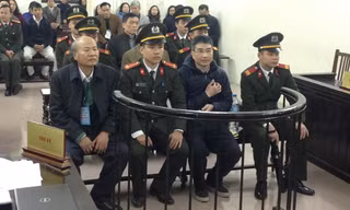 Các bị cáo tại tòa.