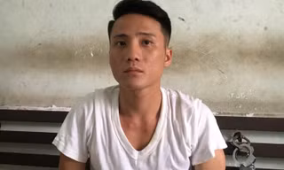 Trọng đầu thú sau khi gây án.