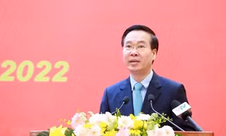 Đồng chí Võ Văn Thưởng, Ủy viên Bộ Chính trị, Thường trực Ban Bí thư phát biểu kết luận Hội nghị. Ảnh: Phương Hoa/TTXVN