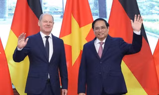 Thủ tướng Phạm Minh Chính tại cuộc họp báo. (Ảnh: Như Ý)