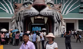 Bên trong vườn thú hút khách ở thủ đô Bình Nhưỡng, Triều Tiên.