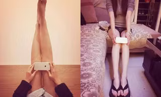 Trào lưu khoe chân bằng điện thoại