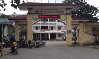 Bệnh viện Ða khoa Ðức Thọ (Hà Tĩnh), nơi xảy ra sự việc 