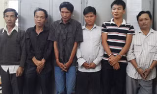 Các đối tượng bị bắt tại cơ quan Công an
