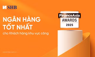 FinanceAsia: SHB là 'Ngân hàng Tốt nhất cho Khách hàng Khu vực công' năm 2025 tại Việt Nam