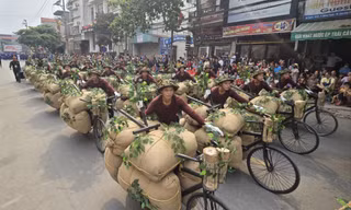 Náo nức chờ xem diễu binh, diễu hành 