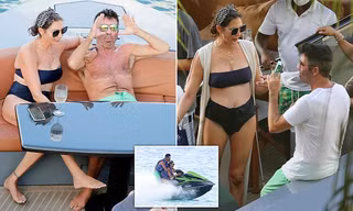 Vợ 'ông trùm giải trí' Simon Cowel mặc bikini gợi cảm hút hồn dù ở tuổi U50