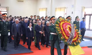 Trang nghiêm lễ viếng nguyên Chủ tịch nước Trần Đức Lương tại quê nhà Quảng Ngãi
