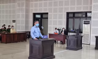 Bị cáo Phạm Thanh tại phiên toà. 