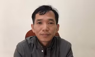 Tài xế Phú tại cơ quan điều tra.