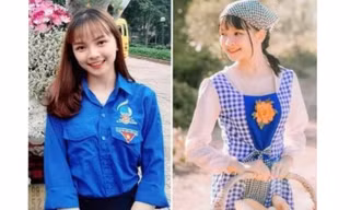 Ngẩn ngơ trước vẻ ngây thơ của nữ sinh 19 tuổi trong màu áo Đoàn