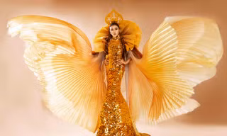 Thanh Nhi mang bộ trang phục dân tộc Hóa Long đến Miss Asia Global 2022