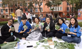 Chương trình 'Bánh chưng xanh 2023' tổ chức tại Trường Đại học Thủy lợi