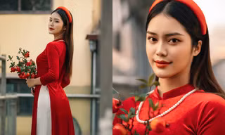 Nữ sinh Tài chính diện áo dài truyền thống khoe sắc Xuân