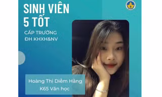 Nữ sinh Nhân Văn chuẩn 'Sinh viên 5 tốt'