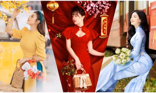 Tết cận kề, giới trẻ mọi miền xúng xính áo dài chụp hình chào Xuân