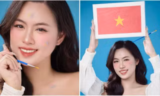 Hoa khôi Hồng Nhung: 'Khi tình yêu Tổ quốc được kể bằng gam màu hiện đại'