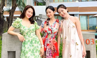 Hồng Diễm đọ sắc cùng 'con gái' Lương Thanh, Hạ Anh