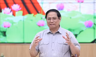 Hình ảnh Thủ tướng Phạm Minh Chính làm việc với lãnh đạo chủ chốt Cần Thơ