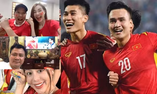 Sao Việt vỡ òa, lên đồ 'đi bão' trước chiến thắng của U23 Việt Nam