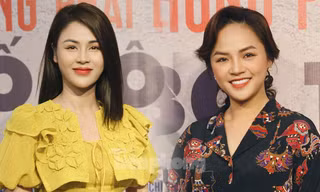 Thu Quỳnh, Lương Thu Trang xuất hiện rạng rỡ, thân thiện với fan tại sân khấu kịch