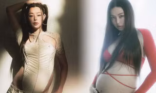 'Hoa hậu đẹp nhất Hàn Quốc' thần thái hút hồn khoe bụng bầu 8 tháng