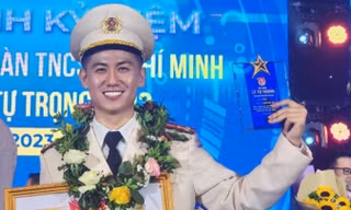 Thượng uý công an tỉnh Long An được nhận Giải thưởng Lý Tự Trọng 