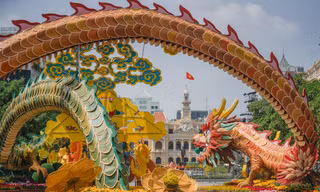 Đường hoa Nguyễn Huệ giữ linh vật đến ngày nào?