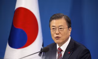 Tổng thống Hàn Quốc Moon Jae-in. (Ảnh: AP)