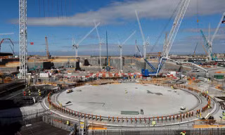 Công trường xây dựng nhà máy điện hạt nhân Hinkley Point C. (Ảnh: Reuters)