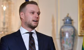 Ngoại trưởng Lithuania Gabrielius Landsbergis. (Ảnh: Reuters)