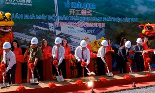 Dự án nhà máy đốt rác thải sinh hoạt phát điện Cần Thơ khởi công ngày 30/6/2017. Ảnh: Cảnh Kỳ.