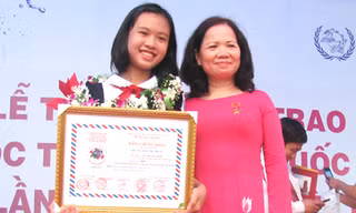 HS trường Tây Sơn - Đà Nẵng lại giành giải nhất viết thư quốc tế