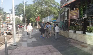 Nơi cây đổ đã được dọn sạch