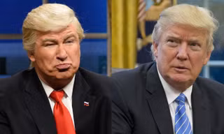 Diễn viên Alec Balwin (trái) và Tổng thống Mỹ Donald Trump.