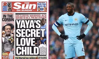 Thông tin đời tư của Yaya Toure bị phơi bày trên mặt báo.