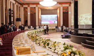 Một góc bài trí các món ăn tại khách sạn Crowne Plaza, Đà Nẵng.