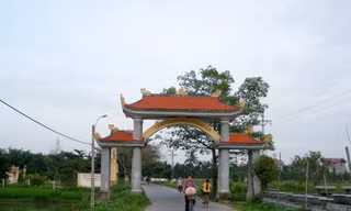 Cổng làng văn hóa Tả Quan, Dương Quan, Thủy Nguyên, Hải Phòng. Ảnh mang tính minh họa