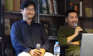 Các nghệ sỹ Yun Woo Choi (trái) và Trần Trọng Vũ.