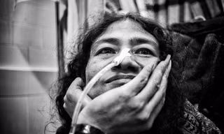 Bà Irom Sharmila tuyệt thực suốt 16 năm qua. Ảnh: Ian Thomas Jansen-Lonnquist