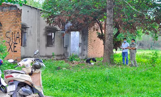 Nơi phát hiện thi thể nam thanh niên.