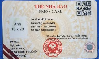 Chi tiết mẫu Thẻ Nhà báo mới, thời hạn 2016-2020
