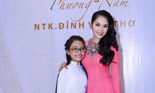 Phương Mỹ Chi mặc áo dài khoe dáng bên Dương Cẩm Lynh.