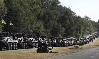 Binh sỹ Ukraine đóng quân tại khu vực Mariupol