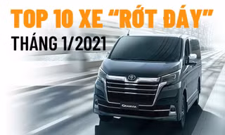 Top 10 mẫu xe 'rớt đáy' ở Việt Nam trong tháng 1