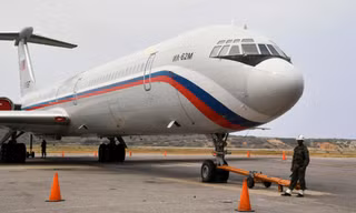 Máy bay II-62M của Nga được điều sang Venezuela tuần trước. Ảnh: Telegraph