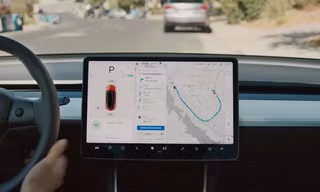 Màn hình giải trí trên mẫu Tesla Model 3.