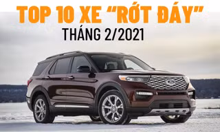 Top 10 mẫu xe bán chậm nhất tháng 2