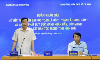 Ban Dân vận T.Ư khảo sát thực hiện bài học 'Dân là gốc', 'Dân là trung tâm' trong Đoàn Thanh niên